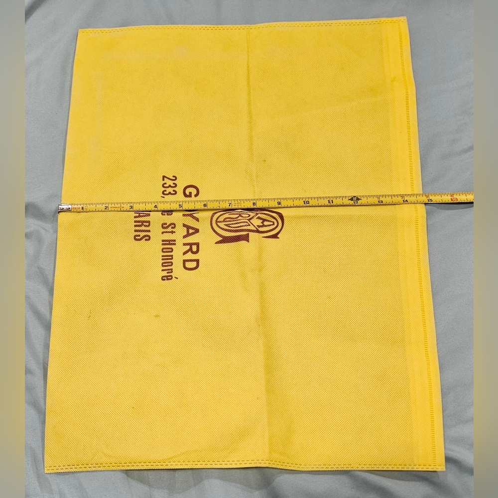 New Goyard St Louis Anjou Artois Gm Pm Tote Large Yellow Dust Bag Handbag Cover — image 6 of 8
